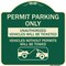 Signmission Permit Parking Unauthorized Vehicles Ticketed Vehicles w/o Permits W Alum, 18" x 18", G-1818-23310 A-DES-G-1818-23310 - alternate 1